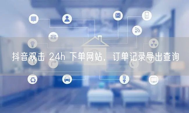 抖音双击 24h 下单网站，订单记录导出查询