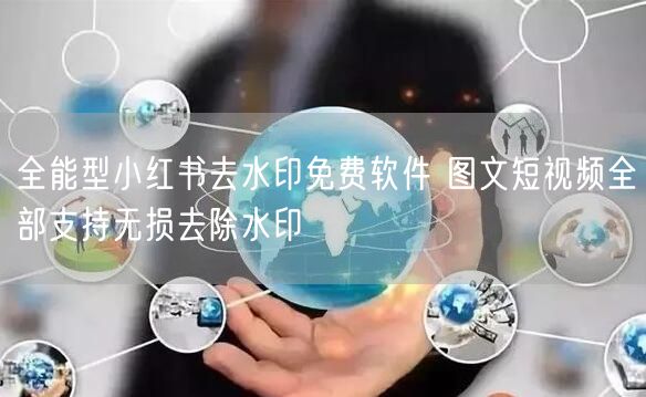 全能型小红书去水印免费软件 图文短视频全部支持无损去除水印