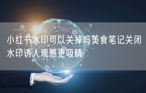 小红书水印可以关掉吗美食笔记关闭水印诱人观感更吸睛