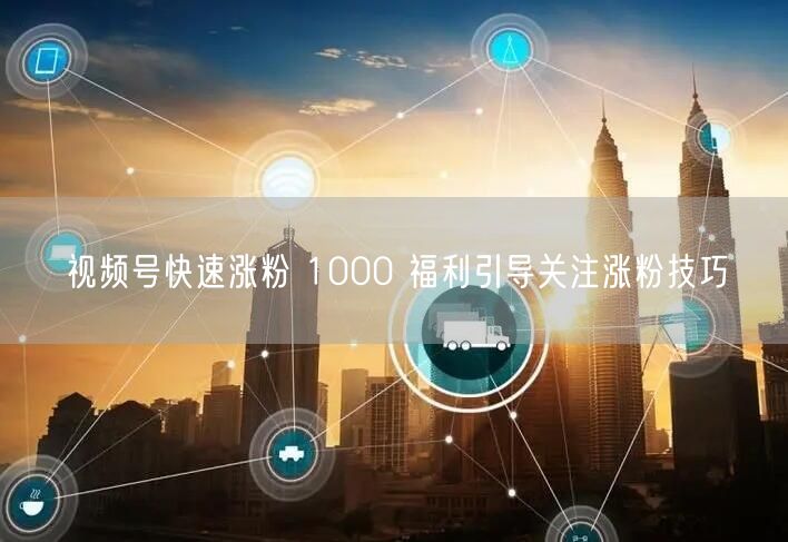 视频号快速涨粉 1000 福利引导关注涨粉技巧