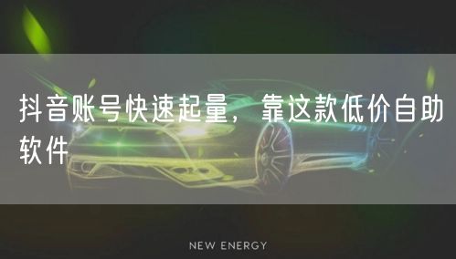 抖音账号快速起量，靠这款低价自助软件
