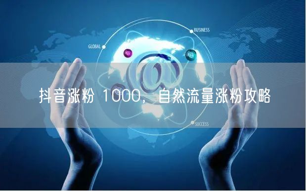 抖音涨粉 1000，自然流量涨粉攻略