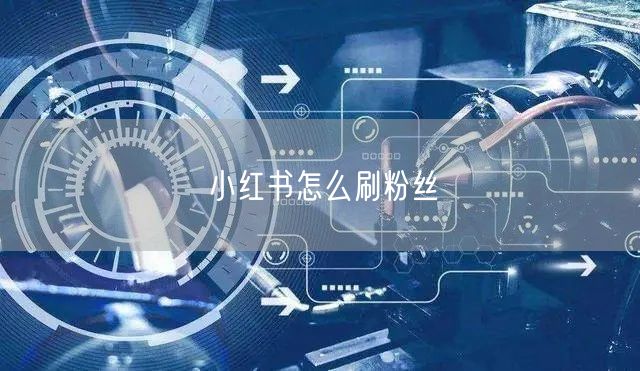 小红书怎么刷粉丝
