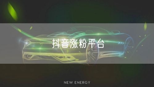 抖音涨粉平台