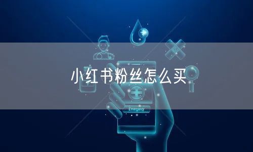 小红书粉丝怎么买
