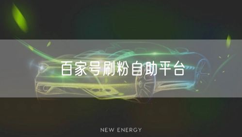 百家号刷粉自助平台