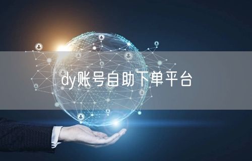 dy账号自助下单平台
