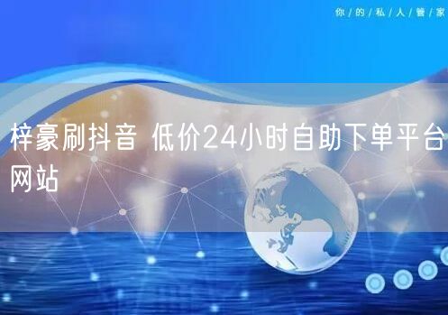 梓豪刷抖音 低价24小时自助下单平台网站