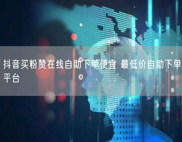 抖音买粉赞在线自助下单便宜 最低价自助下单平台