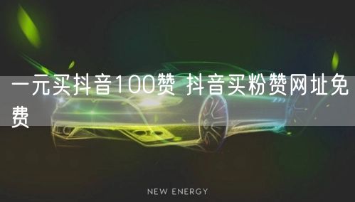 一元买抖音100赞 抖音买粉赞网址免费