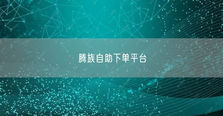 腾族自助下单平台