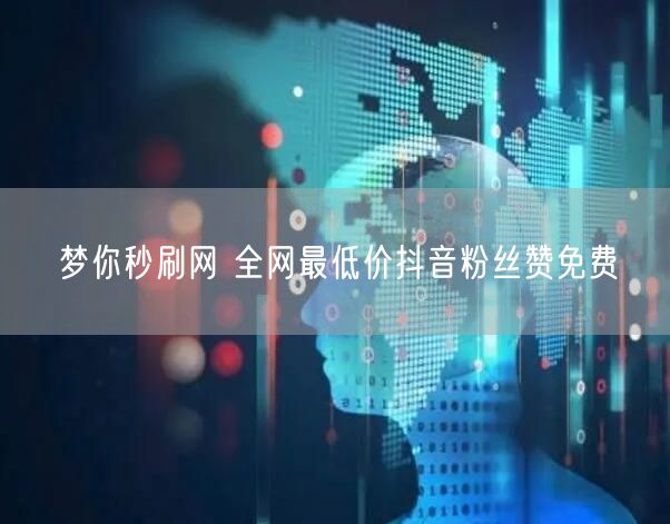 梦你秒刷网 全网最低价抖音粉丝赞免费