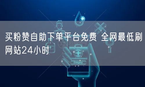 买粉赞自助下单平台免费 全网最低刷网站24小时